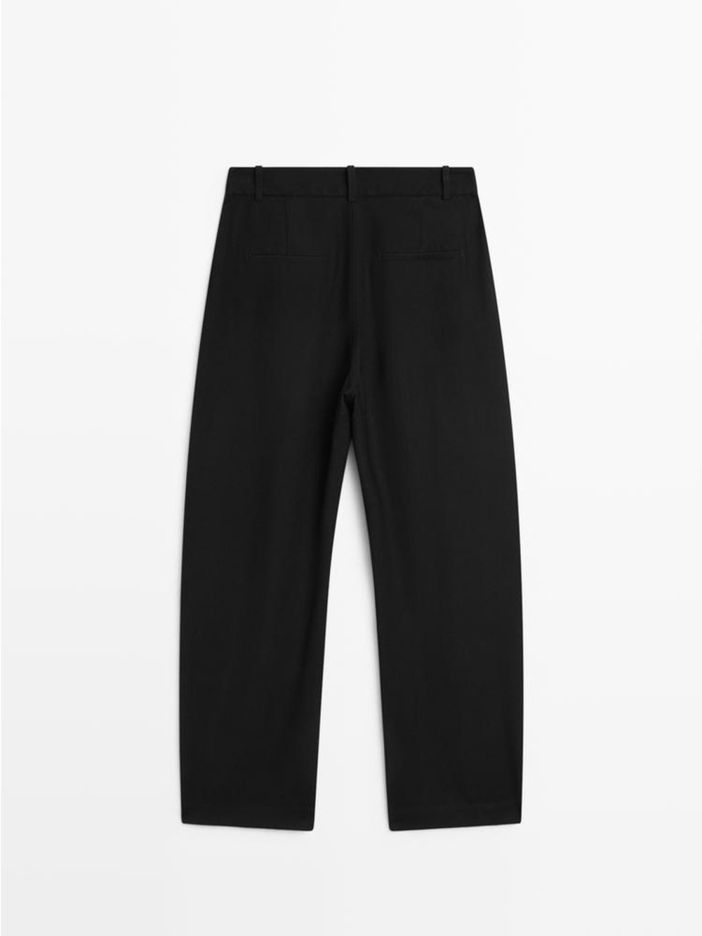 Zara Black High-Rise Barrel Fit Trousers - Picture 11 of 13